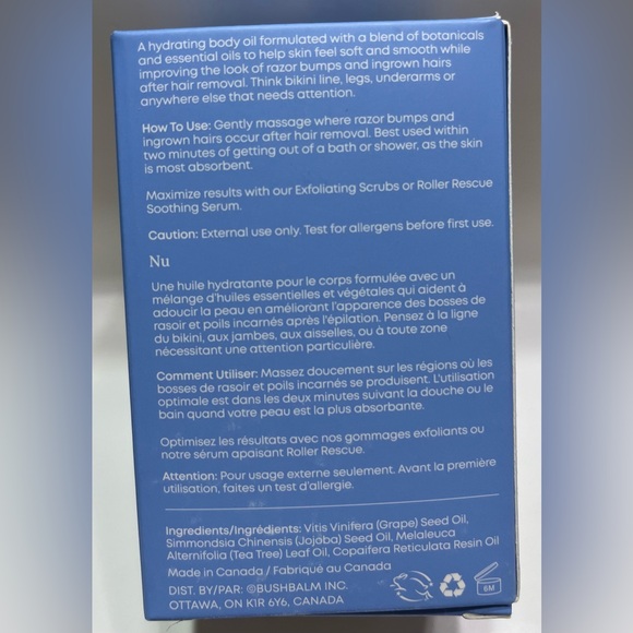 Bush Balm Ingrown Hair Oil 30ml/1 fl oz- nude NWOT - Picture 6 of 8